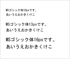 文字の大きさ