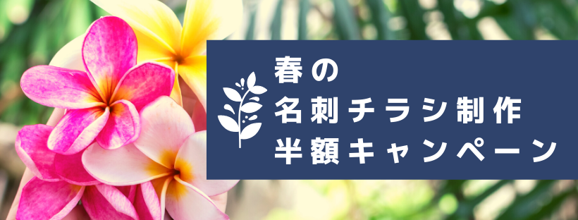 春の名刺・チラシ制作半額キャンペーン！