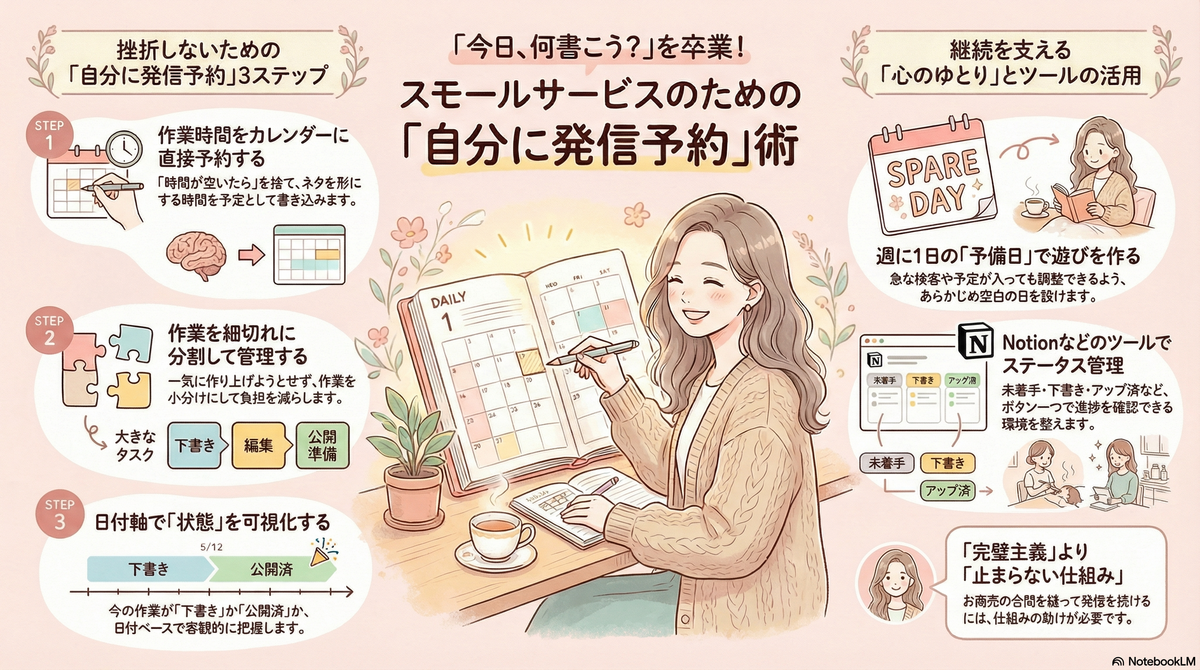 今日は何書こう？から脱出する。カレンダーで自分に発信予約