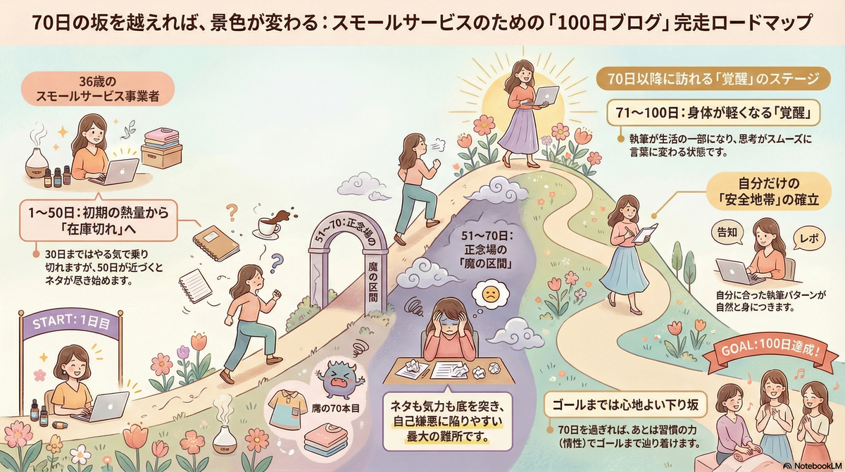 ブログ100チャレンジ完走メンタルロードマップ