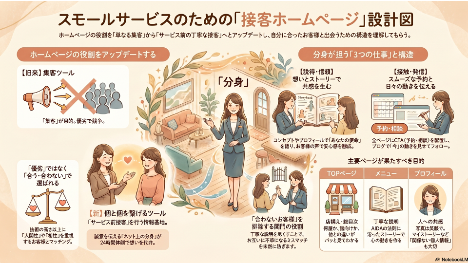 【動画公開】基礎からわかる接客ホームページの設計図