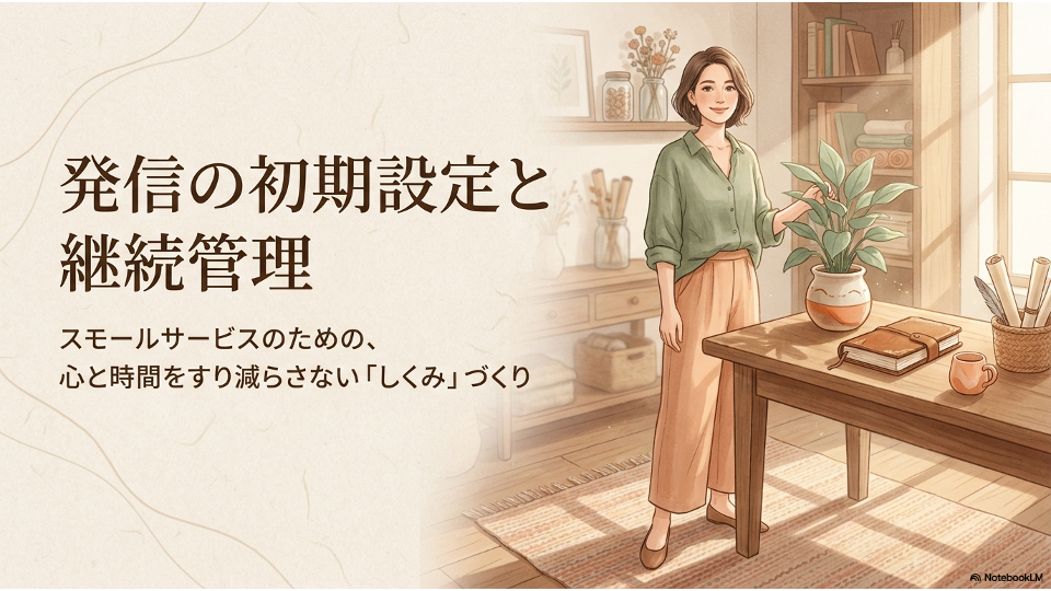 【動画公開】発信の初期設定と継続管理