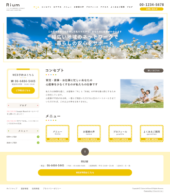保険代理店・介護・児童福祉支援向けデザインスキン（type113-10）