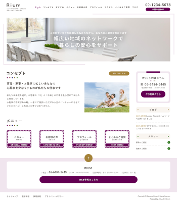 保険代理店・介護・児童福祉支援向けデザインスキン（type113-55）