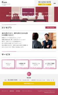 スマホ版：研修講師・税理士・保険代理店向けデザインスキン（type115-55）