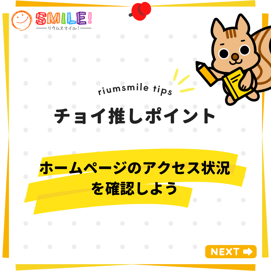 ホームページのアクセス状況を確認しよう