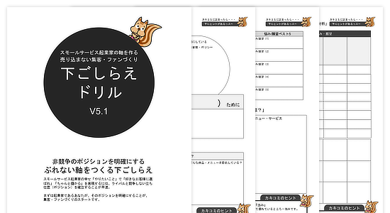 コンセプトとメニューのための『下ごしらえドリル』