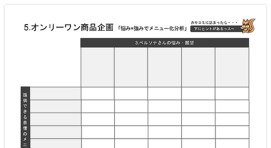 コンセプトを オンリーワンメニューという形に